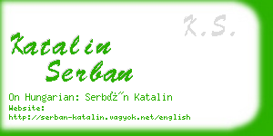 katalin serban business card